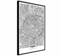 Paris Prix City Map Paris - 40 x 60 cm - Noir