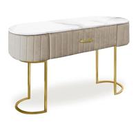 Paris Prix Coiffeuse Design 1 Tiroir Lomape 120cm Taupe