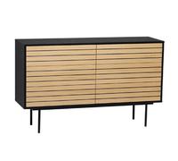 Paris prix Commode design 6 tiroirs - Chêne et noir