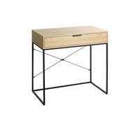 Paris Prix Console avec Tiroir Malmö 80cm Chêne & Noir