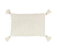 Paris Prix Coussin Déco Franges - 40 x 60 cm - Blanc