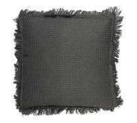 HOME DECO FACTORY Coussin Gaufré Design Moderne 40x40 cm Anthracite | Coton, coussin gaufré, 40x40 cm, design moderne et élégant, confort optimal, salon ou chambre, anthracite