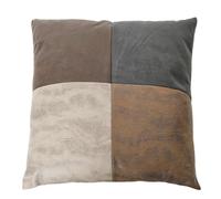 Paris Prix Coussin Déco Patchwork 40x40cm Marron & Beige