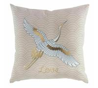 Paris Prix Coussin Déhoussable Free Bird - Beige 45x45 cm