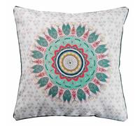 Paris Prix Coussin Ethnique Passepoil Caly - Gris