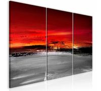 Paris Prix Crimson Landscape 3 Panneaux 30x60 cm