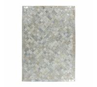 Paris prix Cuir Mozaïque Color - Tapis rectangulaire - Gris