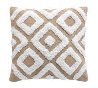 Paris Prix – Housse de coussin Damia tuftée en jute 40 x 40 cm Marron