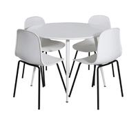 Paris prix Ensemble table à manger 4 chaises - Blanc