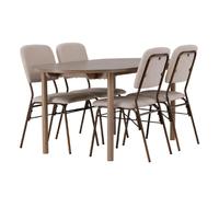 Paris prix Ensemble table à manger 4 chaises - Naturel & beige