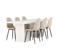 Paris prix ensemble table à manger 6 chaises - naturel & beige