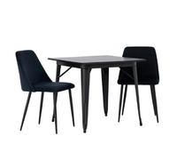 Paris prix ensemble table et 2 chaises - Noir