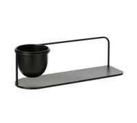 Paris Prix Étagère Murale avec Cache-Pot Duo 53cm Noir