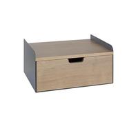 Paris Prix Étagère Murale avec Tiroir Korfu 40cm Anthracite & Chêne