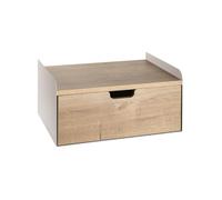 Paris Prix Étagère Murale avec Tiroir Korfu 40cm Beige & Chêne