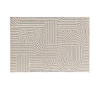 Douceur d'Intérieur Tapis Ezio Rectangulaire 120 x 170 cm Tissé plat relief Naturel