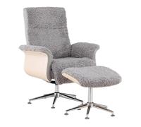 Paris prix Fauteuil avec repose-pieds - Gris