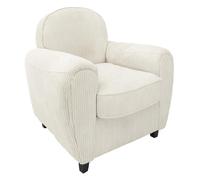 Home Deco Factory - Fauteuil club Scott côtelé - 89x84x82 cm - Hauteur assise 43 cm - Beige