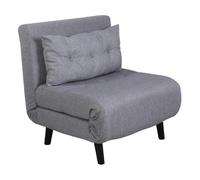 Paris prix Fauteuil convertible tissu - Gris