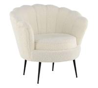 Paris prix Fauteuil coquillage bouclette - Blanc