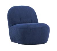 Paris prix Fauteuil design en tissu côtelé - Bleu marine