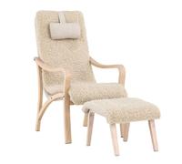 Paris prix Fauteuil design Faro avec repose-pieds - Beige