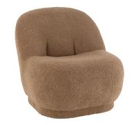Paris prix Fauteuil design tissu bouclette - Marron
