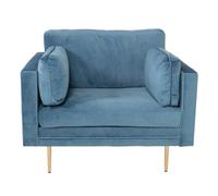 Paris prix Fauteuil design velours - Bleu