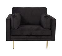 Paris prix Fauteuil design velours - Noir