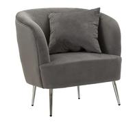 Paris prix Fauteuil imitation fourrure Soffy - Gris