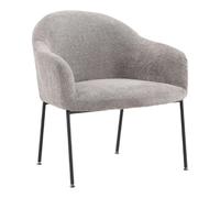 Paris prix Fauteuil tissu bouclette - Gris clair