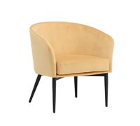 Paris prix Fauteuil velours design - Jaune