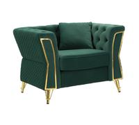 Paris prix Fauteuil velours design - Vert