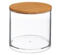Paris Prix FIVE Simply Smart - Boîte à Coton Bambou Selena 10cm Transparent