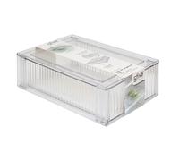 Paris Prix Five Simply Smart - Boîte de Rangement Frigo à Tiroir Streaks 32cm Transparent