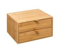 Paris Prix FIVE Simply Smart - Boîte Déco 2 Tiroirs Bambou 25cm Naturel