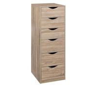 Paris Prix Five Simply Smart - Caisson de Bureau 6 Tiroirs 100cm Naturel