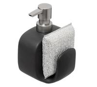 Paris Prix Five Simply Smart - Distributeur de Savon en Céramique Porte-Éponge 15cm Noir