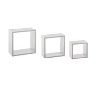 Paris Prix Five Simply Smart - Lot de 3 Étagères Murales Cube 25cm Blanc
