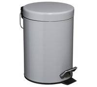 Paris Prix FIVE Simply Smart - Poubelle de Salle de Bain Métal 3L Gris