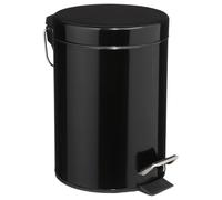 Paris Prix FIVE Simply Smart - Poubelle de Salle de Bain Métal 3L Noir