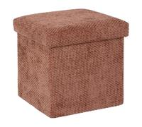 Paris Prix Five Simply Smart - Pouf Coffre Pliable Velvy 31cm Terracotta