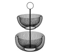 Paris Prix Five Simply Smart - Serviteur 2 Étages en Métal Mesh 38cm Noir