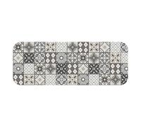 Tapis Imprimé Gaston 45x120cm Gris & Blanc