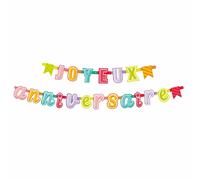 Homéa, Guirlande Lettre Joyeux Anniversaire en Carton 2,20M Colore