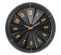 Paris Prix Horloge Murale en Métal Hélios 63cm Noir