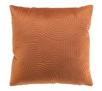 Paris Prix Housse de Coussin en Velours Circles 40x40cm Terracotta