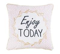 PARIS PRIX Housse de Coussin Enjoy - Rose 40 x 40 cm