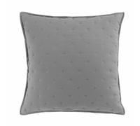 PARIS PRIX Housse de Coussin Mellow Gris & Blanc