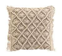 Coussin Déco Macramé Indy 40x40cm Naturel